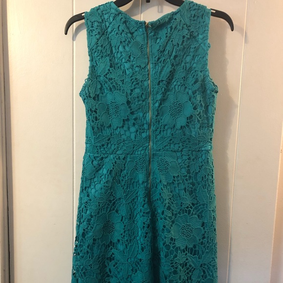 Teal blue knee length dress - Picture 4 of 6